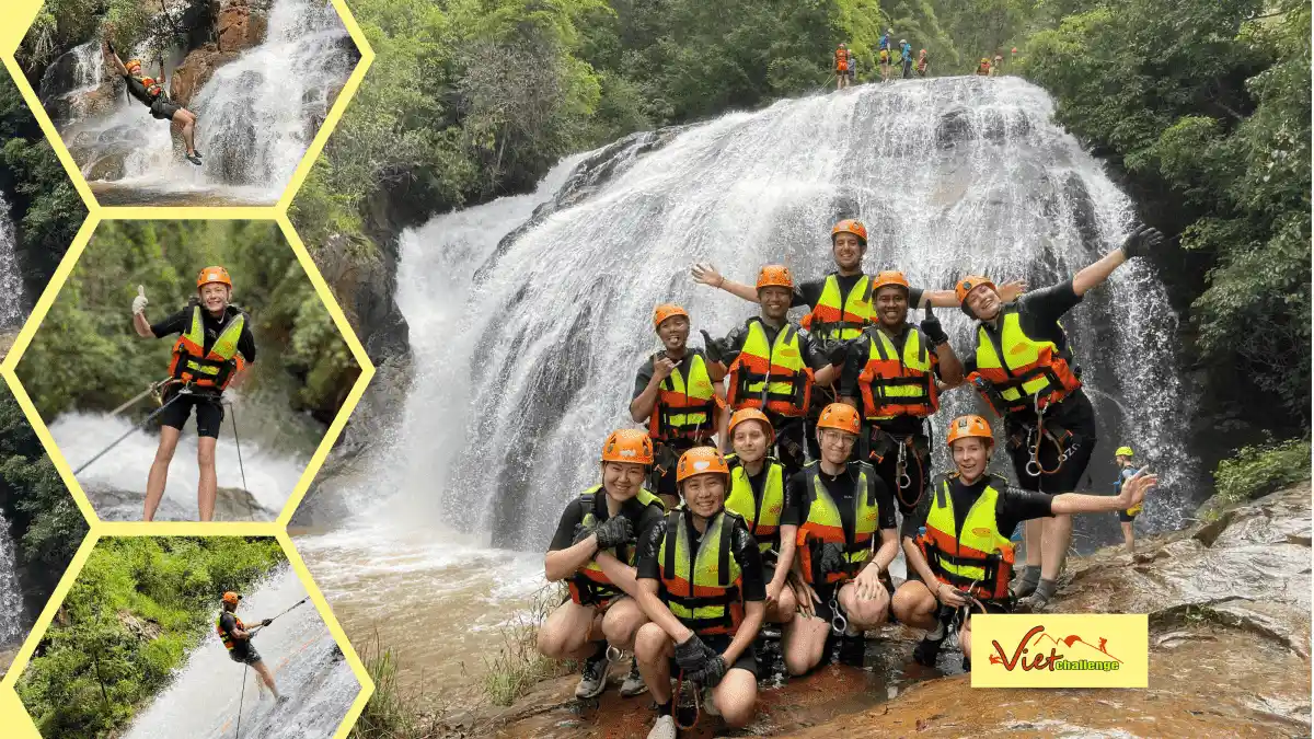 canyoning dalat tour with Viet Challenge