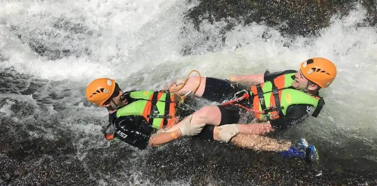 water sliding