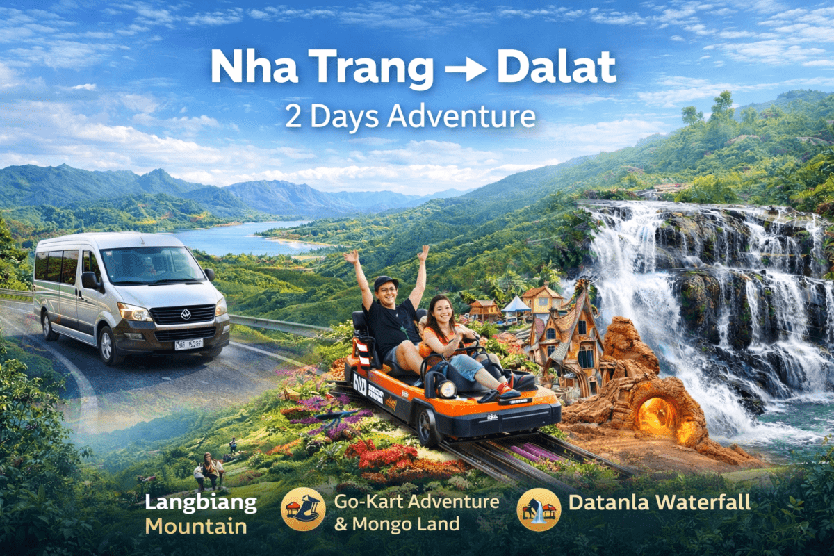 2-Day Nha Trang to Da Lat Tour | Langbiang, Datanla Waterfall & Crazy House