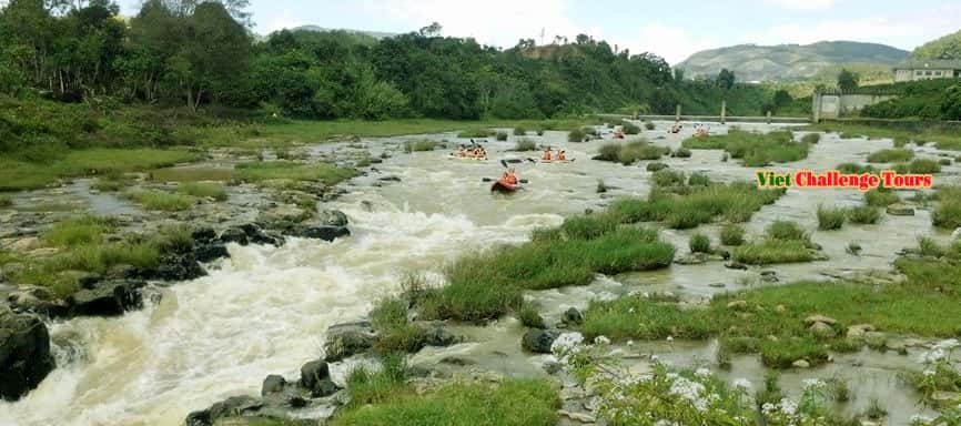 whitewater rafting in dadon river, dalat, vietnam